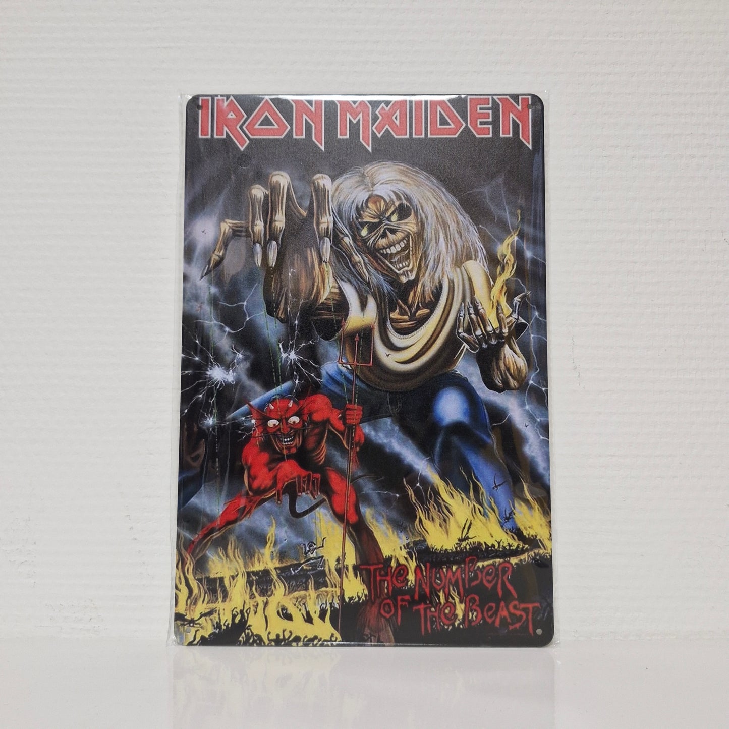 Metalen Wandbord - Iron Maiden - Number of the Beast