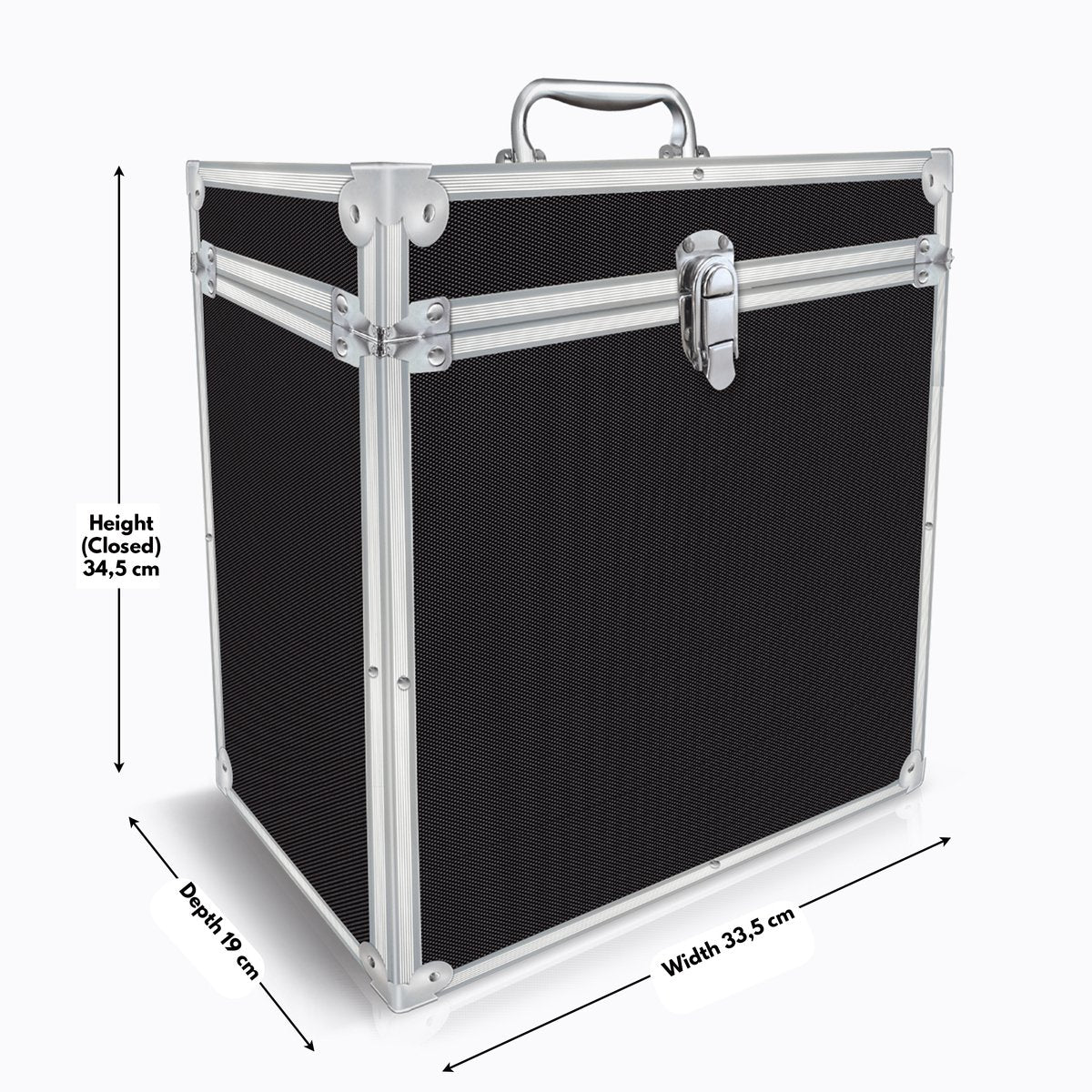 LP Koffer zwart - voor ca. 40 LP's