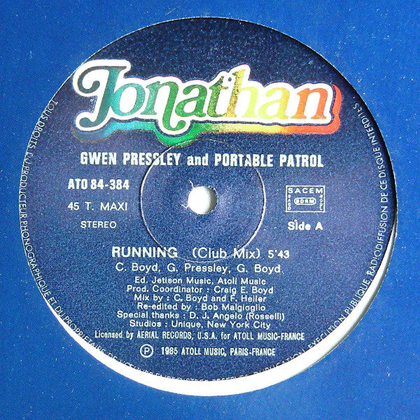 Gwen Pressley And Portable Patrol – Running (12") (T30)