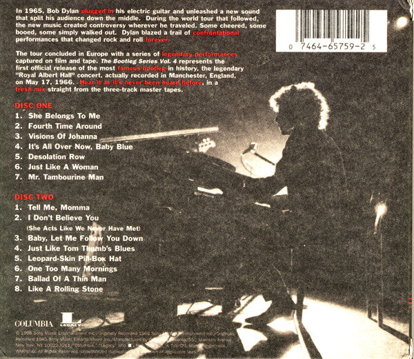 Bob Dylan - Live 1966 (The "Royal Albert Hall" Concert) (2CD)