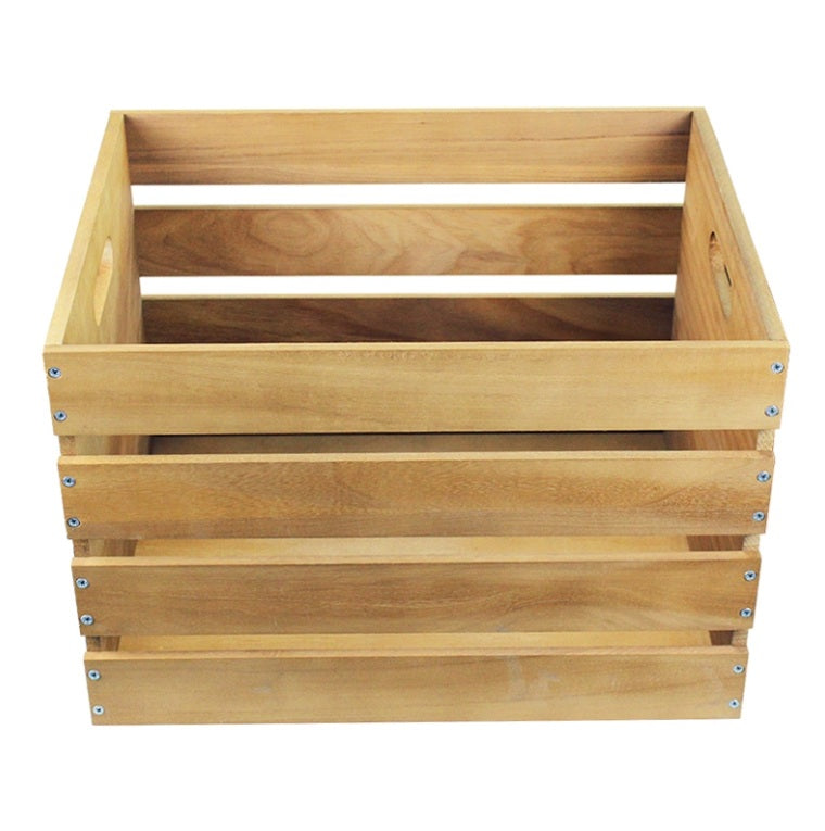 Houten krat voor LP's