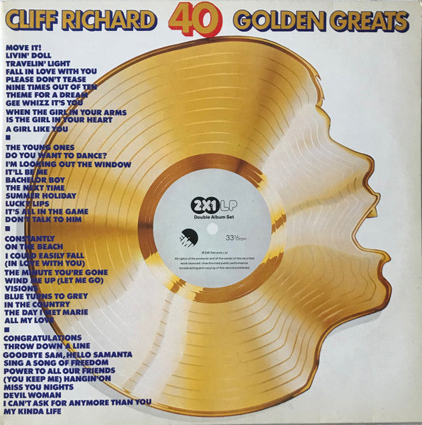 Cliff Richard – 40 Golden Greats (2LP) (A60)