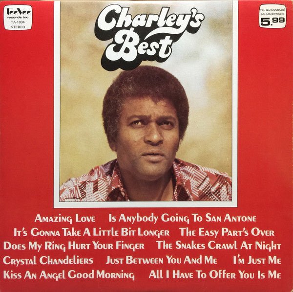 Charley Pride – Charley's Best (LP) J30 - Bob's Vinyl
