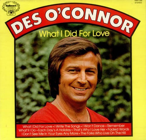 Des O'Connor – What I Did For Love (LP) F40 - Bob's Vinyl