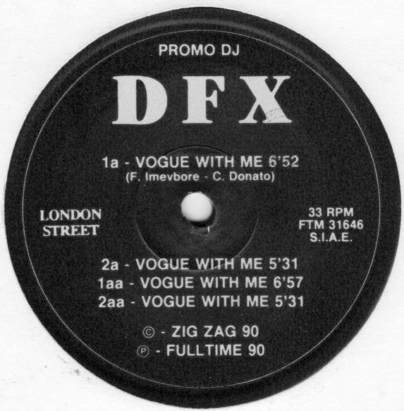 DFX – Vogue With Me (12" Single) T50 - Bob's Vinyl