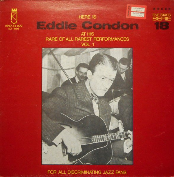 Eddie Condon - At His Rare of All Rarest Performances Vol. 1 (LP) E30 - Bob's Vinyl
