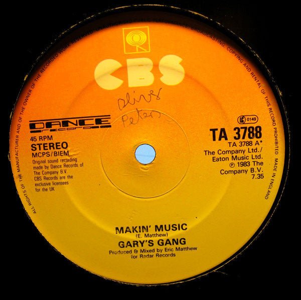 Gary's Gang – Makin' Music (12" Single) T40 - Bob's Vinyl