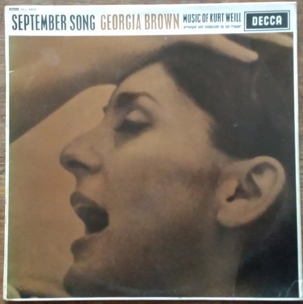 Georgia Brown ā September Song (Music Of Kurt Weill) (LP) K20 - Bob's Vinyl