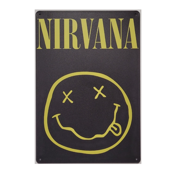 Metalen Wandbord - Nirvana Smiley