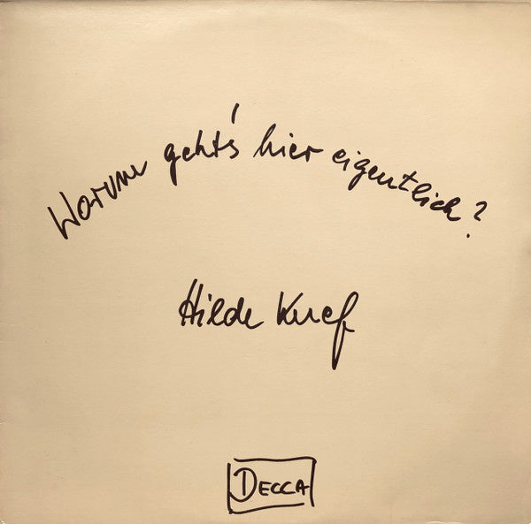 Hilde Knef – Worum Geht's Hier Eigentlich? (LP) K10