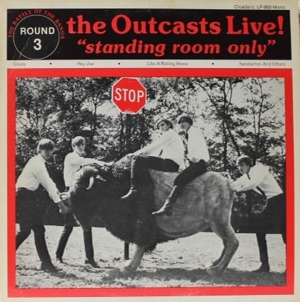 The Outcasts ‎– The Battle Of The Bands Round 3: The Outcasts Live! "Standing Room Only"  (LP) D60