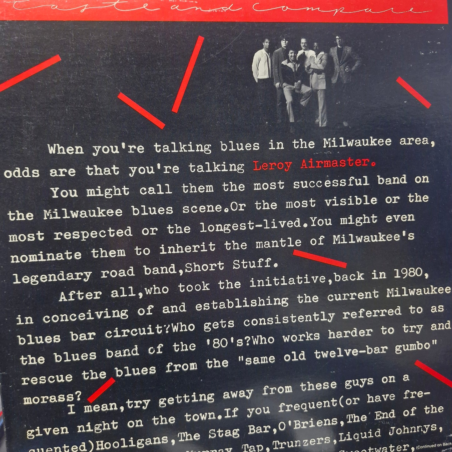 Leroy Airmaster – Taste And Compare (LP) (J30)