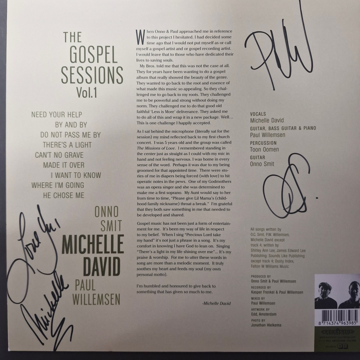 Michelle David – The Gospel Sessions Vol.1 -SIGNED- (LP) (B20)
