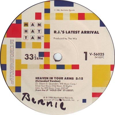 R.J.'s Latest Arrival – Heaven In Your Arms (12" Single) T20