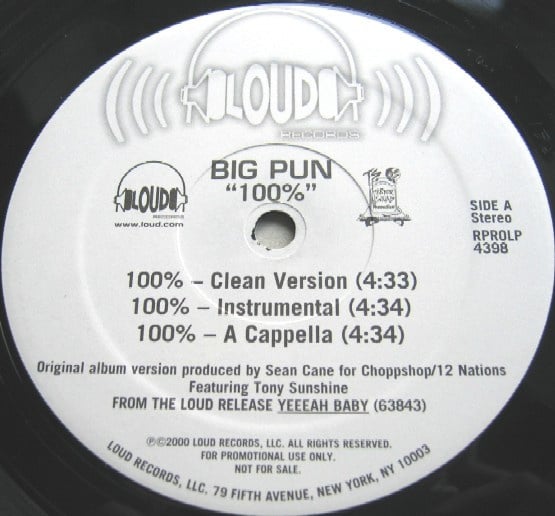 Big Pun – 100% (12" Single) T60