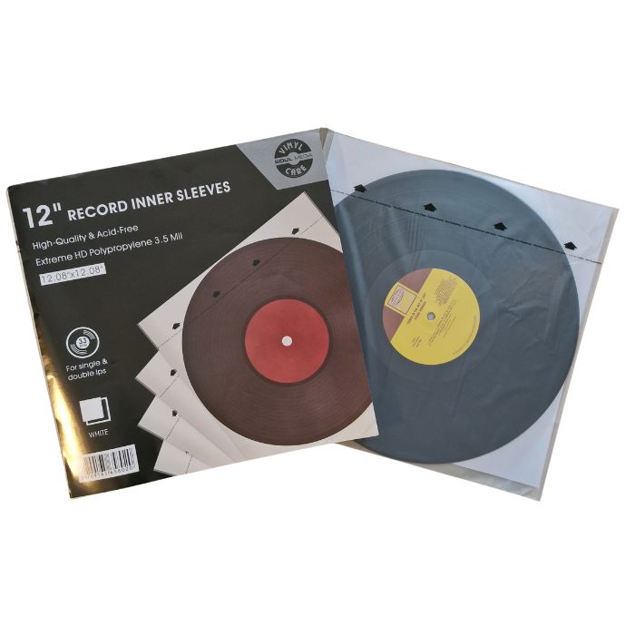 7even Antistatische binnenhoezen voor LP-vinylplaten, beschermende hoezen van hoogwaardig vinyl, zwart, 12 inch 7even Antistatische binnenhoezen voor LP-vinylplaten, beschermende hoezen van hoogwaardig vinyl, zwart, 12 inch