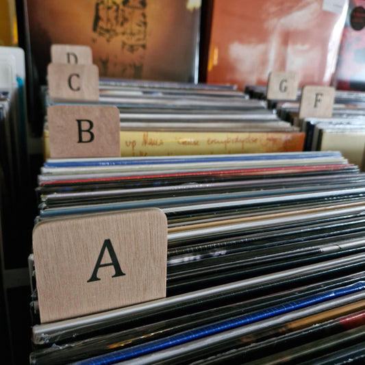 Houten LP dividers A t/m Z