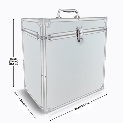 LP Koffer voor ca. 40 LP's - zilver