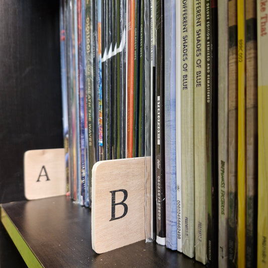 Houten LP dividers A t/m Z