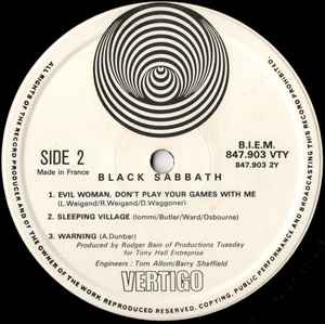 Black Sabbath – Black Sabbath (LP) (B80)