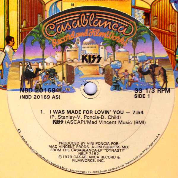 Kiss – I Was Made For Lovin' You (12") (T40)