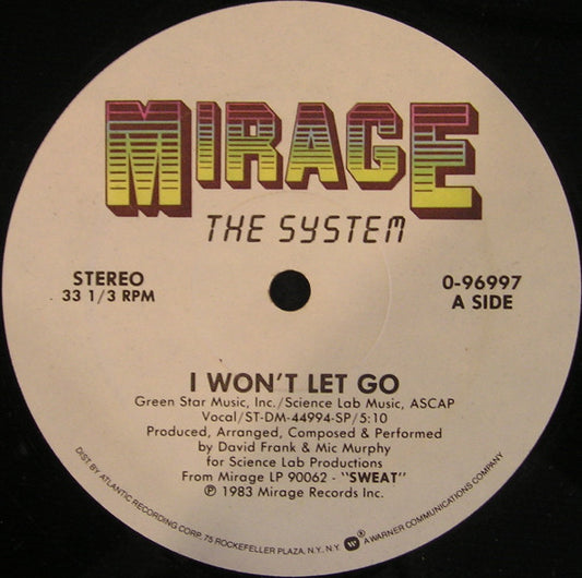 The System – I Won't Let Go / Go For What U Know (12") (T50)