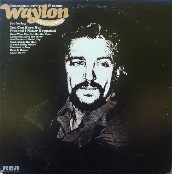 Waylon Jennings – Lonesome, On'ry & Mean (LP) (G10)
