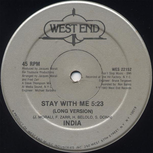 India – Stay With Me (12" Single) T50