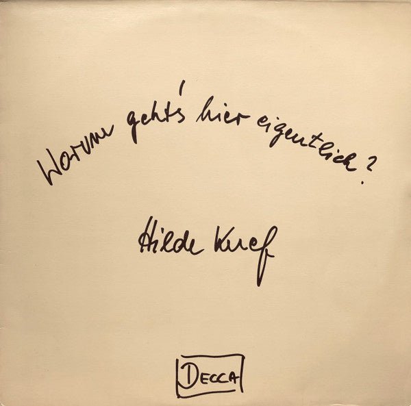 Hilde Knef – Worum Geht's Hier Eigentlich? (LP) K10 - Bob's Vinyl