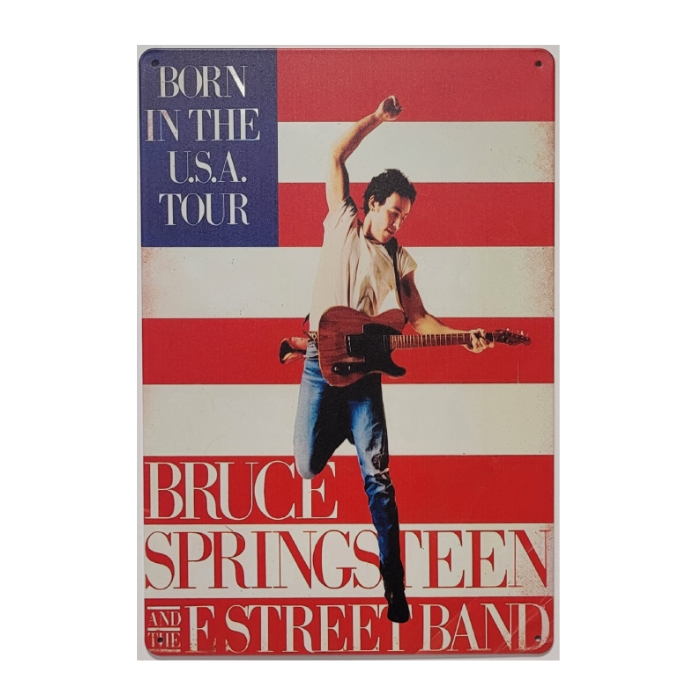 Metalen Wandbord - Bruce Springsteen - Born in the USA