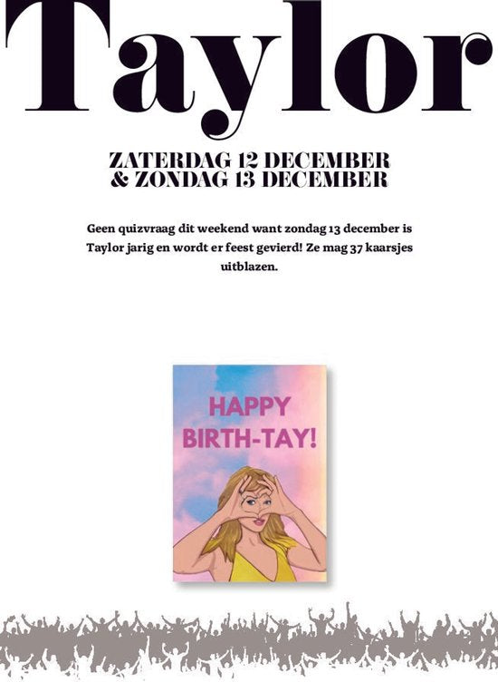 Taylor Swift scheurkalender 2026