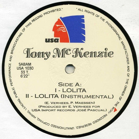 Tony McKenzie – Lolita (12" Single) T40 - Bob's Vinyl