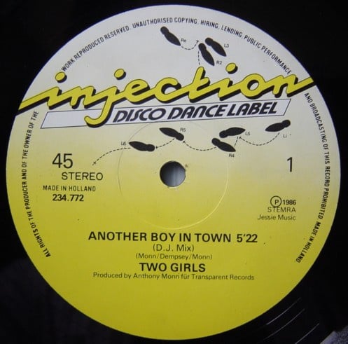 Two Girls – Another Boy In Town (12" Single) T50 - Bob's Vinyl