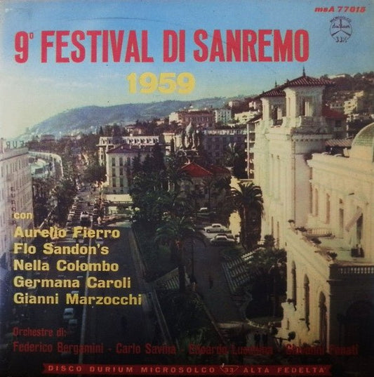 Various – 9° Festival Della Canzone Italiana Sanremo 1959 (LP) D20 - Bob's Vinyl